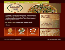 Tablet Screenshot of pavonespizza.com